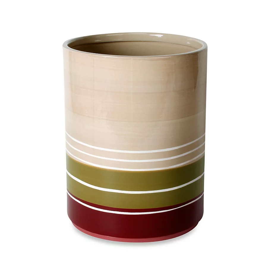 Saturday Knight Madison Stripe Wastebasket