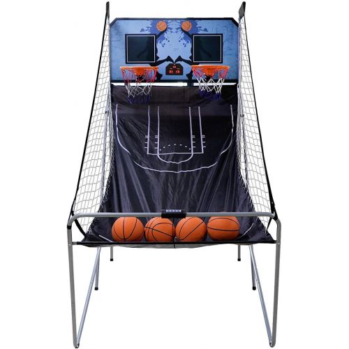  Saturnpower Shot Creator Indoor Basketball Arcade Game Foldable Electronic Double Shootout Sport Game Official Home Dual Shot Basketball 2 Player with 4 Balls