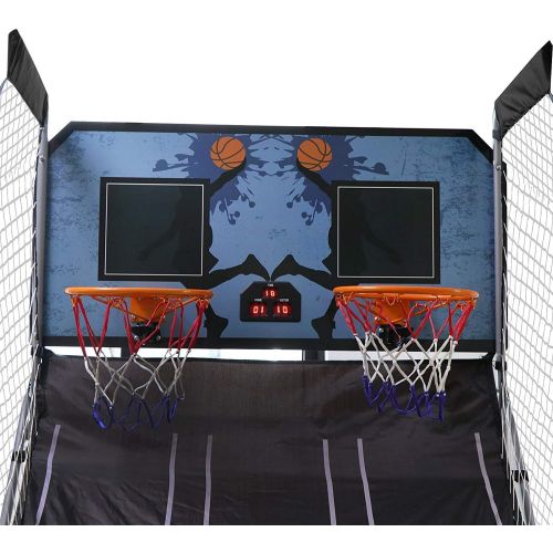  Saturnpower Shot Creator Indoor Basketball Arcade Game Foldable Electronic Double Shootout Sport Game Official Home Dual Shot Basketball 2 Player with 4 Balls