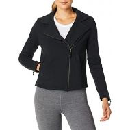 Satva Organic Cotton Lightweight Full Zip Yoga Workout Viraya Biker Style Jacket Coat With Pockets