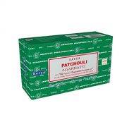 인센스스틱 Satya Bangalore (BNG) Pachouli (Dark Green Box) Incense Sticks 12 Boxes x 15 g (180 Grams Total) New Version (Pachouli Dark Green)