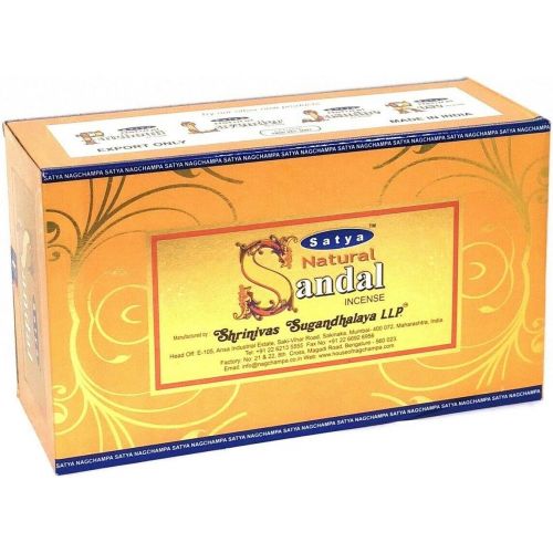  인센스스틱 Satya Natural Sandal Incense Sticks 12 Count Box 180g