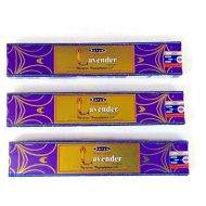 인센스스틱 Satya Natural Lavender Incense Lot of 3 Packs Handmade in India.