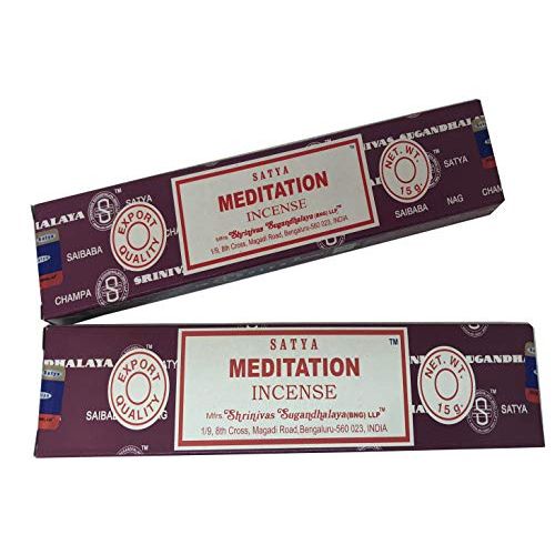  인센스스틱 Satya Sai Baba Nag Champa- Meditation Incense Sticks - Pack of 2 (15 Gram Each)