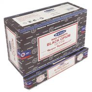 인센스스틱 Satya 01347 Black Opium Incense Sticks, 12 Packs x 15g, One Size