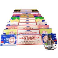 인센스스틱 Satya Sai Baba Mix AGARBATTI Sticks 12 Different Fragrance Each of 15 Gram (Total 180 gm) with Free Wooden Incense Burning Holder