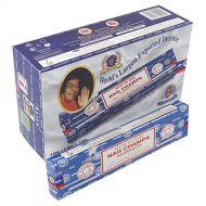 인센스스틱 Satya Sai Baba Nag Champa Incense Sticks Agarbatti 600 Grams Box | 6 Packs of 100 Grams in a Box | Export Quality