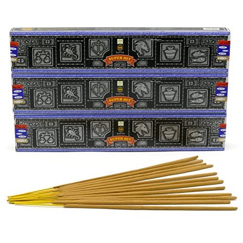  인센스스틱 Satya Nag Champa Super Hit Incense Sticks Pack, Lot de 3 by Satya