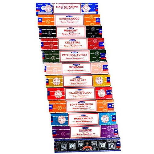  인센스스틱 Satya Original Oriental Series Premium Incense (12 Assorted Scents) (Romance and Joy of Life)