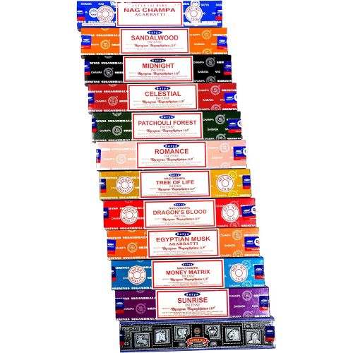  인센스스틱 Satya Original Oriental Series Premium Incense (12 Assorted Scents) (Romance and Joy of Life)