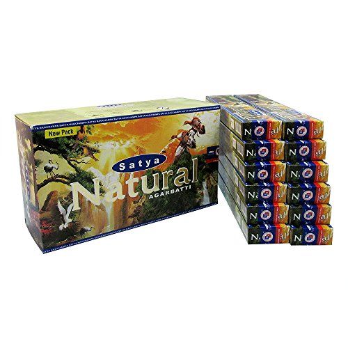  인센스스틱 Satya Natural Agarbatti Pack of 12 Incense Sticks Boxes 15gms Each Supreme Quality Incense Sticks for Relaxation, Positivity and Peace