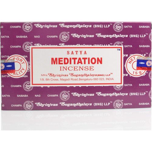  인센스스틱 Satya Incense Sticks Meditation Incense Sticks 12 x 15 grams 180Grams