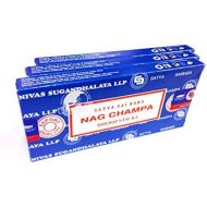 인센스스틱 Satya Nag Champa Dhoop Incense Sticks and Holder (3 Boxes (30 Sticks))
