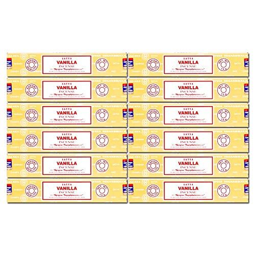  인센스스틱 Satya Nag Champa Vanilla Incense Sticks, 12packs x 15grams