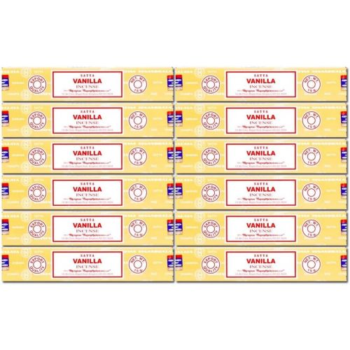  인센스스틱 Satya Nag Champa Vanilla Incense Sticks, 12packs x 15grams