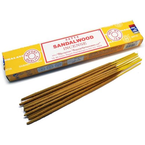  인센스스틱 Satya Sai Baba Nag Champa Sandalwood Pack of 6 Incense Sticks Boxes, 15gms Each, Freshly Hand-Made for Long Lasting Natural Scent for Purifying, Cleansing, Healing, Meditating, Str