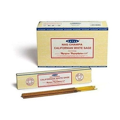  인센스스틱 Box Of 12 Packs Of Californian White Sage Incense Sticks By Satya