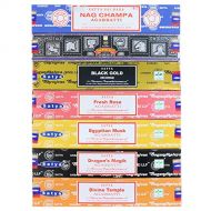 인센스스틱 Satya Nag Champa Incense Stick Packs - Assorted Fragrances - Hand Rolled & Non-Toxic - Perfect for Meditation and Relaxation - Home Fragrance Gift Pack - 15g, Set of 7 Aromas (Healing)