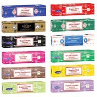 인센스스틱 Satya Nag Champa Incense Stick Packs | 12 Assorted Fragrances | Hand Rolled & Non-Toxic - Perfect for Meditation and Relaxation | Home Fragrance Gift Pack | Set of 12 Packs 15 Gram