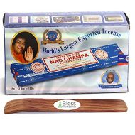 인센스스틱 Original-Satya-Sai-Baba-Agarbatti-Incense-Sticks Hand-Rolled-Fine-Quality for-Purification-Relaxation-Yoga-Meditation with-Ebook-Health-Rich-Wealth-Rich (Nag Champa, Pack of 180 Gr