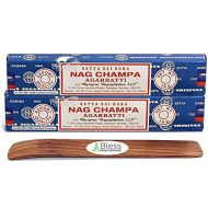 인센스스틱 Original-Satya-Sai-Baba-Agarbatti-Incense-Sticks Hand-Rolled-Fine-Quality for-Purification-Relaxation-Meditation with-Ebook-Health-Rich-Wealth-Rich (Nag Champa, Pack of 15 Grams X