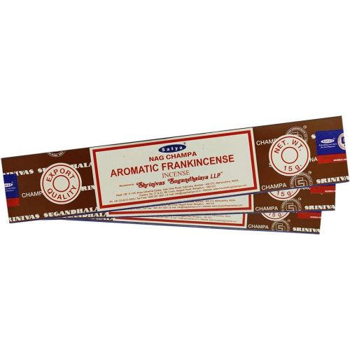  인센스스틱 Satya Sai Baba Satya Nag Champa Aromatic Frankincense Incense Sticks Pack of 3 Boxes 15gms Each Hand Rolled Agarbatti Fine Quality Incense Sticks for Purification