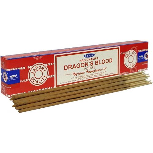  인센스스틱 Satya Sai Baba Satya Dragonss Blood Agarbatti Pack of 3 Incense Sticks Boxes, 15 gms Each, Traditionally Handrolled in India Best Aeromatic Natural Fragrance Perfect for Prayer Relaxation Peace M