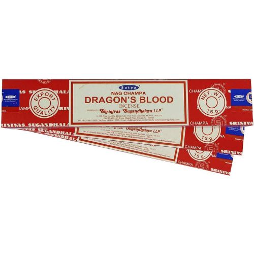  인센스스틱 Satya Sai Baba Satya Dragonss Blood Agarbatti Pack of 3 Incense Sticks Boxes, 15 gms Each, Traditionally Handrolled in India Best Aeromatic Natural Fragrance Perfect for Prayer Relaxation Peace M