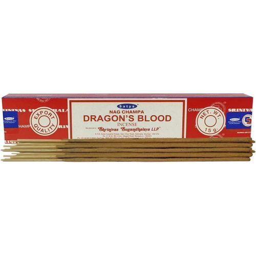  인센스스틱 Satya Sai Baba Satya Dragonss Blood Agarbatti Pack of 3 Incense Sticks Boxes, 15 gms Each, Traditionally Handrolled in India Best Aeromatic Natural Fragrance Perfect for Prayer Relaxation Peace M