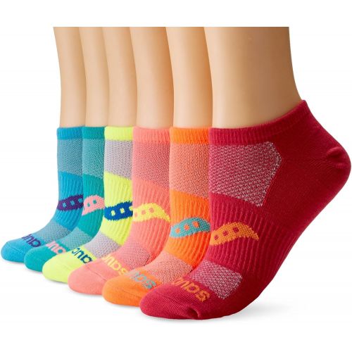  Saucony Womens Performance Super Lite No-Show Athletic Running Socks Multipack