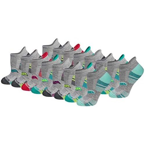  Saucony Womens Performance Heel Tab Athletic Socks (8 & 16 Pairs)