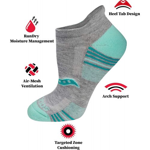  Saucony Womens Performance Heel Tab Athletic Socks (8 & 16 Pairs)