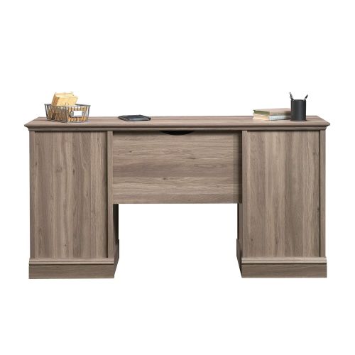  Sauder 418299 Barrister Lane Executive Desk, L: 59.06 x W: 21.18 x H: 29.76, Salt Oak finish