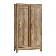 Sauder 418141 Adept Storage Wide Storage Cabinet, L: 38.94 x W: 16.77 x H: 70.98, Craftsman Oak finish