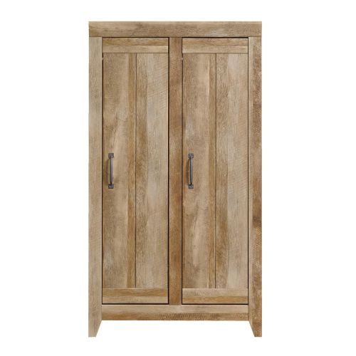  Sauder 418141 Adept Storage Wide Storage Cabinet, L: 38.94 x W: 16.77 x H: 70.98, Craftsman Oak finish