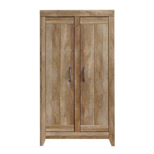  Sauder 418141 Adept Storage Wide Storage Cabinet, L: 38.94 x W: 16.77 x H: 70.98, Craftsman Oak finish