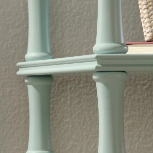  Sauder 419516 Eden Rue Tower Etagere, L: 18.50 x W: 14.49 x H: 54.84, Seafoam Finish