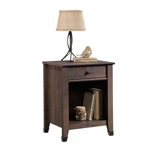  Sauder 419078 Carson Forge Night Stand, L: 18.78 x W: 16.10 x H: 23.90, Coffee Oak finish