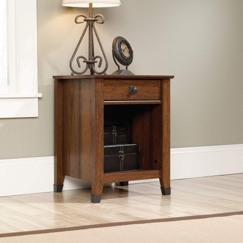  Sauder 419078 Carson Forge Night Stand, L: 18.78 x W: 16.10 x H: 23.90, Coffee Oak finish