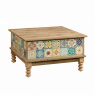 Sauder 420124 Viabella Lift Top Coffee Table, L: 32.28 x W: 32.28 x H: 17.95, Antigua Chestnut finish