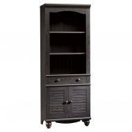 Sauder 401632 Harbor View Library with Doors, L: 27.21 x W: 17.48 x H: 72.24, Antiqued Paint finish