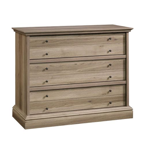  Sauder 418702 Barrister Lane 3-Drawer Chest, for TVs up to 40, Salt Oak finish