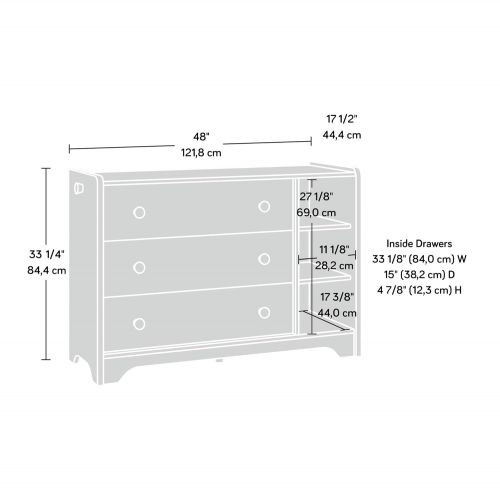  Sauder 421884 Pinwheel Chest, Soft White Finish