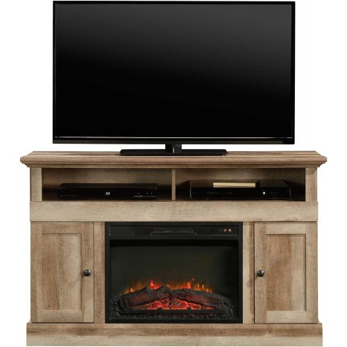  Sauder Cannery Bridge Media Fireplace, for TVs up to 60, Lintel Oak finish