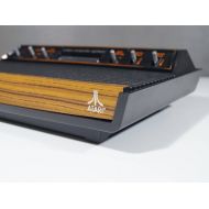 /Etsy Legendary Atari 2600, woodgrain (PAL), CX 2600 p, 6 switches, joystick and game (pole position), retro game console, gift