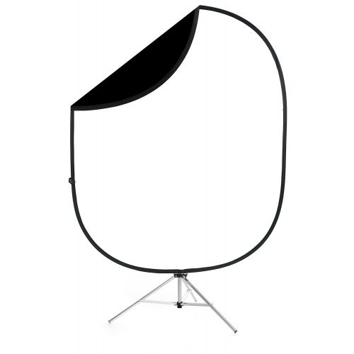  Savage BlackWhite Collapsible Backdrop, 5 W x 6 H w 8 Aluminum Stand