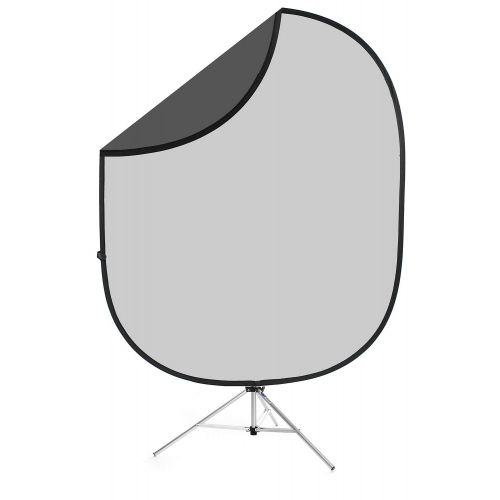  Savage Dark GrayLight Gray Collapsible Backdrop, 5 W x 6 H w 8 Aluminum Stand