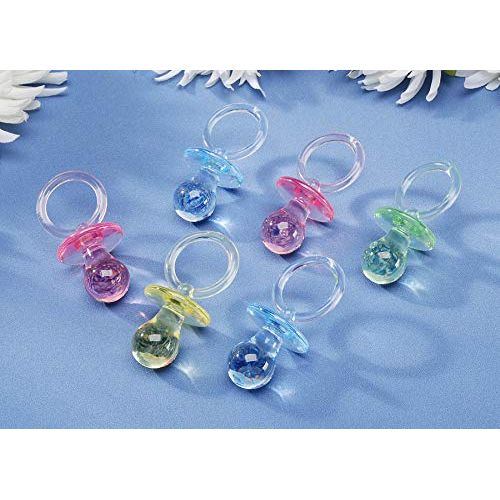  Save Dollar Stores Pacifier Beads - Plastic - Assorted Colors (6 Pack)