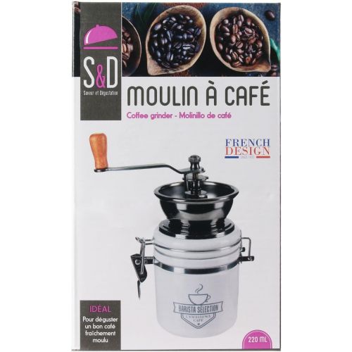  Saveur & Degustation Saveur et Degustation KA2246Kaffeemuehle Barista Holz + Steingut + Edelstahl weiss 15, 50x 8, 50x 19, 80cm