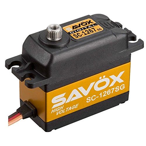  Savox SAVSC1267SG SC-1267SG High Voltage, Coreless Motor, High Torque, Steel Gear, Standard Size Digital Servo (0.09277.7), Orange (0.095277.7)